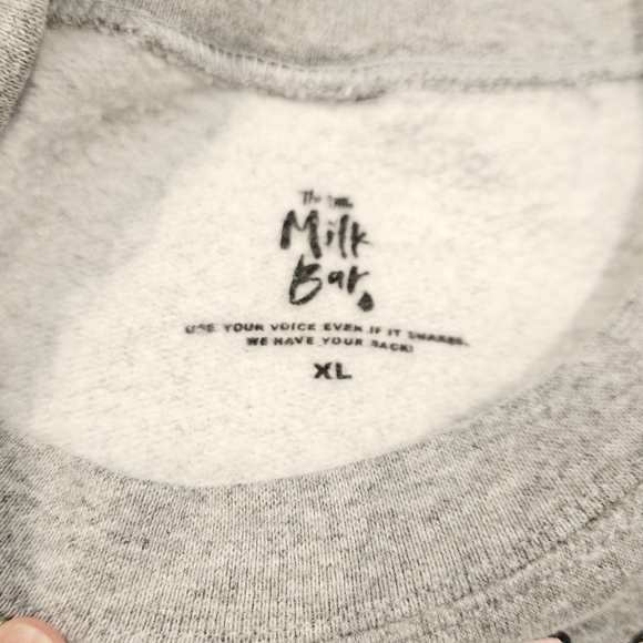 Milk Maker Rainbow Sweatshirt, Gray Crew neck, Size XL, The Little Milk Bar - Picture 4 of 6